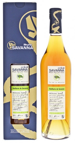 Savanna Créol 10YO 2007/2017 Agricole Rhum 0,5 Liter 46%