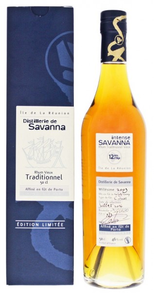 Savanna 12YO Vieux Traditionnel 2004/2016 Rhum 0,5 Liter 46%