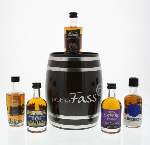 Rum Probierfass (Tastingset) inkl. 5 x 0,05 Liter 40,4%