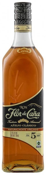 Flor de Caña 5YO Clasico Rum 0,7 Liter 37,5%