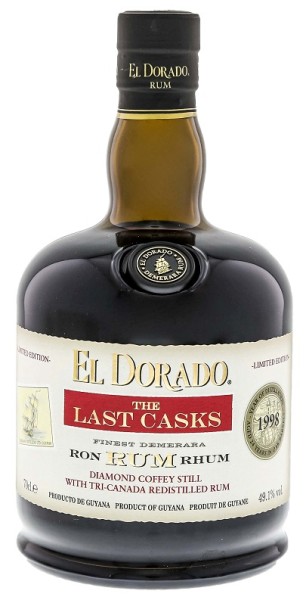 El Dorado RumThe Last Casks 1998-2022 Diamand Coffey & Tri-Canada Red 0,7 Liter 49,1%